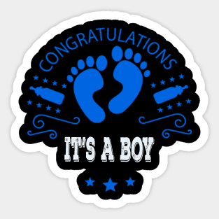 congratulations it's a boy Sticker